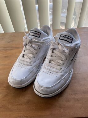 Reebok White Leather Low-Top Classic Sneakers